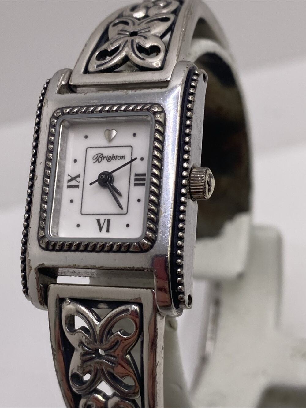 Vintage Brighton Womens Silver Tone Watch Works New Battery